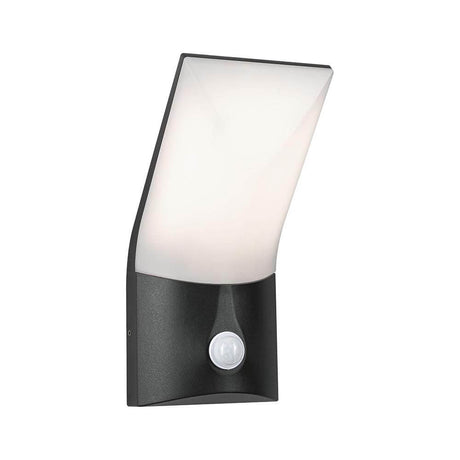 LED Außenwandleuchte Adya Sensor Anthrazit IP54 mit Bewegungsmelder und diffus ausleuchtendem Design