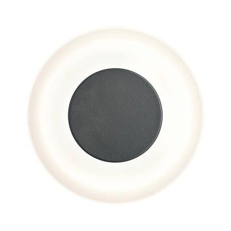 LED Außenwandleuchte Circea Anthrazit Aluminium mit satiniertem Kunststoff und blendfreier Ausleuchtung.