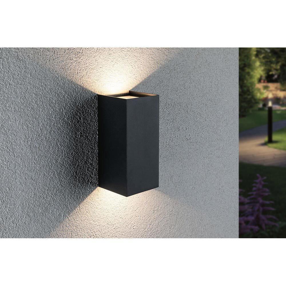 LED Außenwandleuchte Flame Eckig Anthrazit