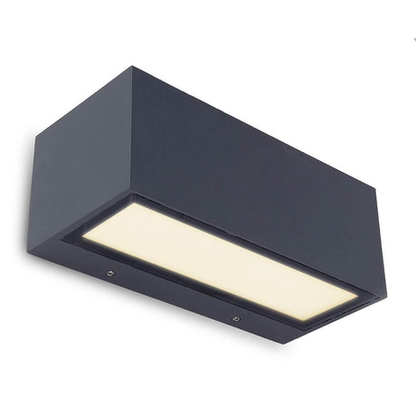 LED-Außenwandleuchte Gemini Anthrazit 22cm in anthrazitfarbener Ausführung mit modernem Design.