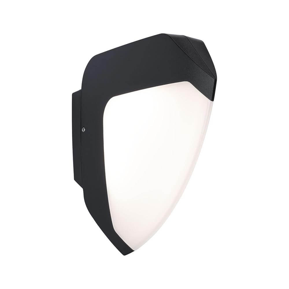 LED Außenwandlampe Ikosea Bewegungsmelder + Dämmerungssensor in modernem Design für Außenbereiche.