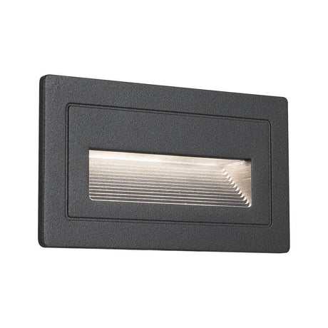 LED Outdoor wall recessed light Long Black IP65 in a modern design for outdoor lighting