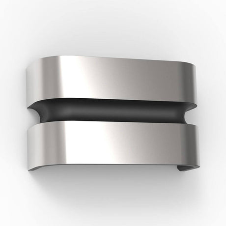 LED Maya outdoor wall light IP44 stainless steel - modern design in stainless steel with upward and downward directed light.