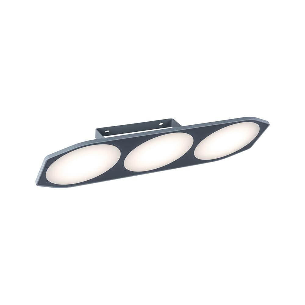 Park + Light LED Außen-Deckenleuchte Carport Anthrazit IP44 mit drei Lichtquellen für optimale Ausleuchtung