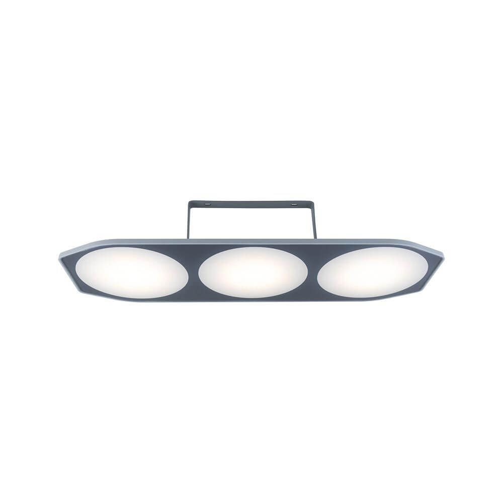 Park + Light LED Außen-Deckenleuchte Carport Anthrazit IP44 mit drei Lichtquellen für optimale Beleuchtung im Außenbereich.