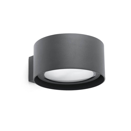 LED Außenwandleuchte QUART IP54 Dunkelgrau mit modernem Design und indirekter Beleuchtung