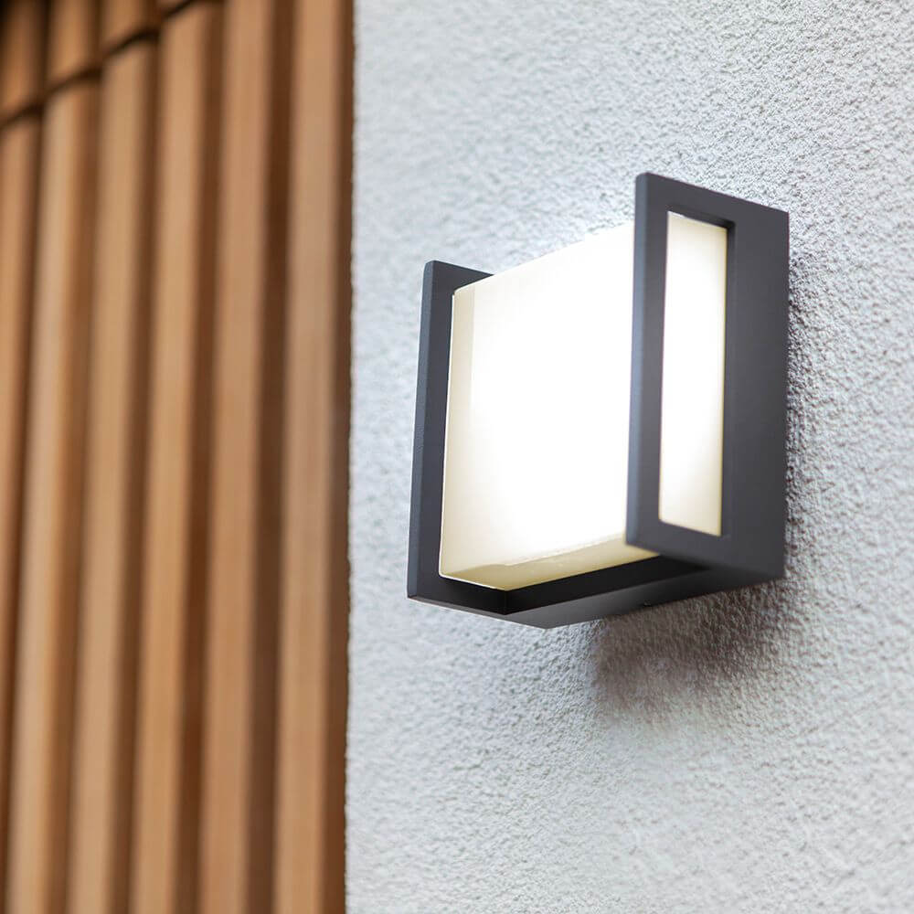 LED Außenwandleuchte Qubo IP54 Anthrazit