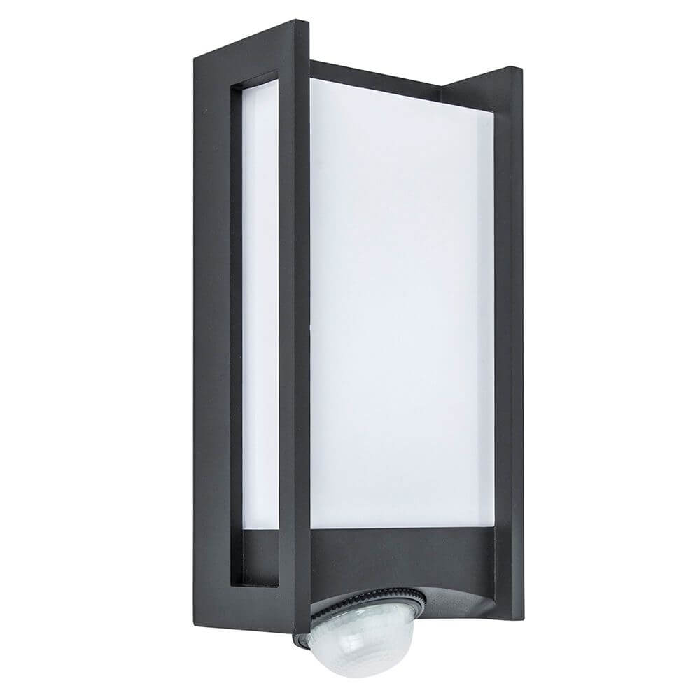 LED Außenwandleuchte Qubo mit Sensor IP54 Anthrazit