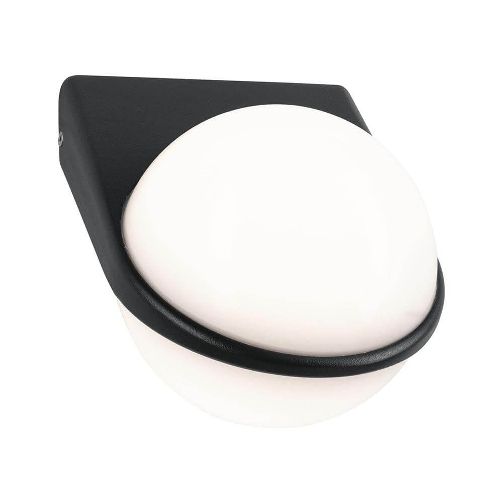 LED Außenwandleuchte Sphere Anthrazit IP44 mit blendfreier Lichtverteilung und modernem Design.