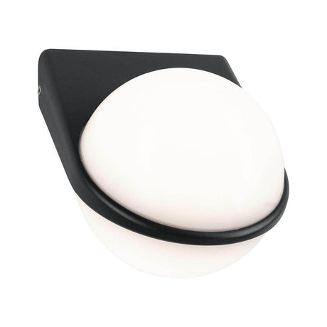 LED Außenwandleuchte Sphere Anthrazit IP44 mit blendfreier Lichtverteilung und modernem Design.