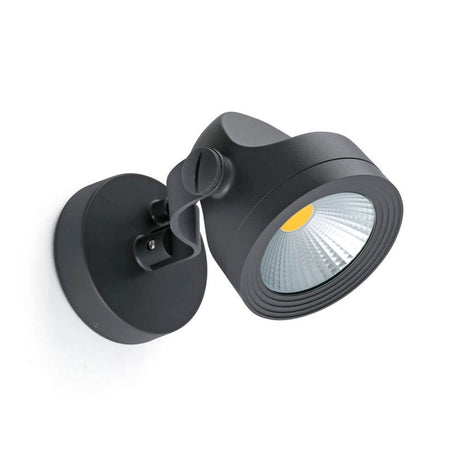 LED ALFA 3000K udendørs vægspot IP65 Mørkegrå vægspot til udendørsarealer i mørkegrå.