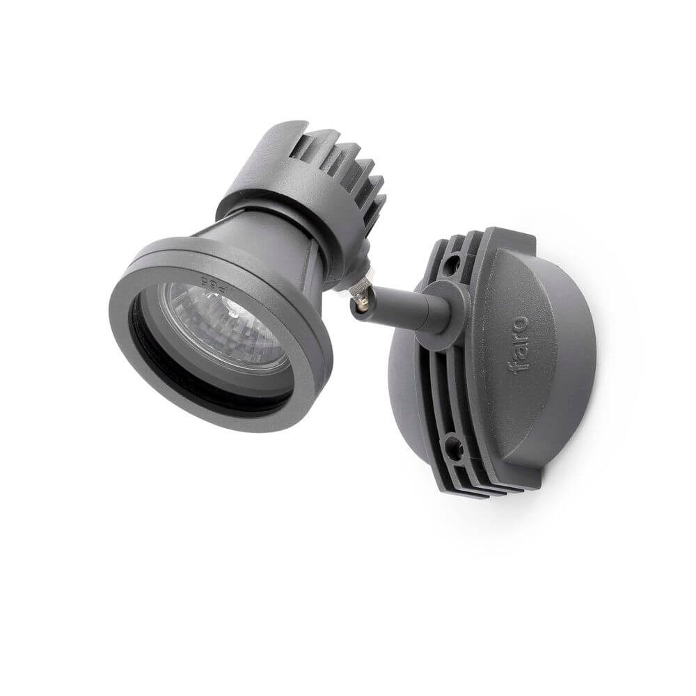LED Außenwandstrahler MINIPROJECT IP65 Grau - moderner Wandstrahler in Grau für Außenbereiche.