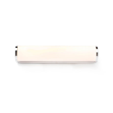 LED Bad-Wandleuchte Danubio 12W 2700K IP44 Chrom in modernem Design, ideal für Badezimmerbeleuchtung.