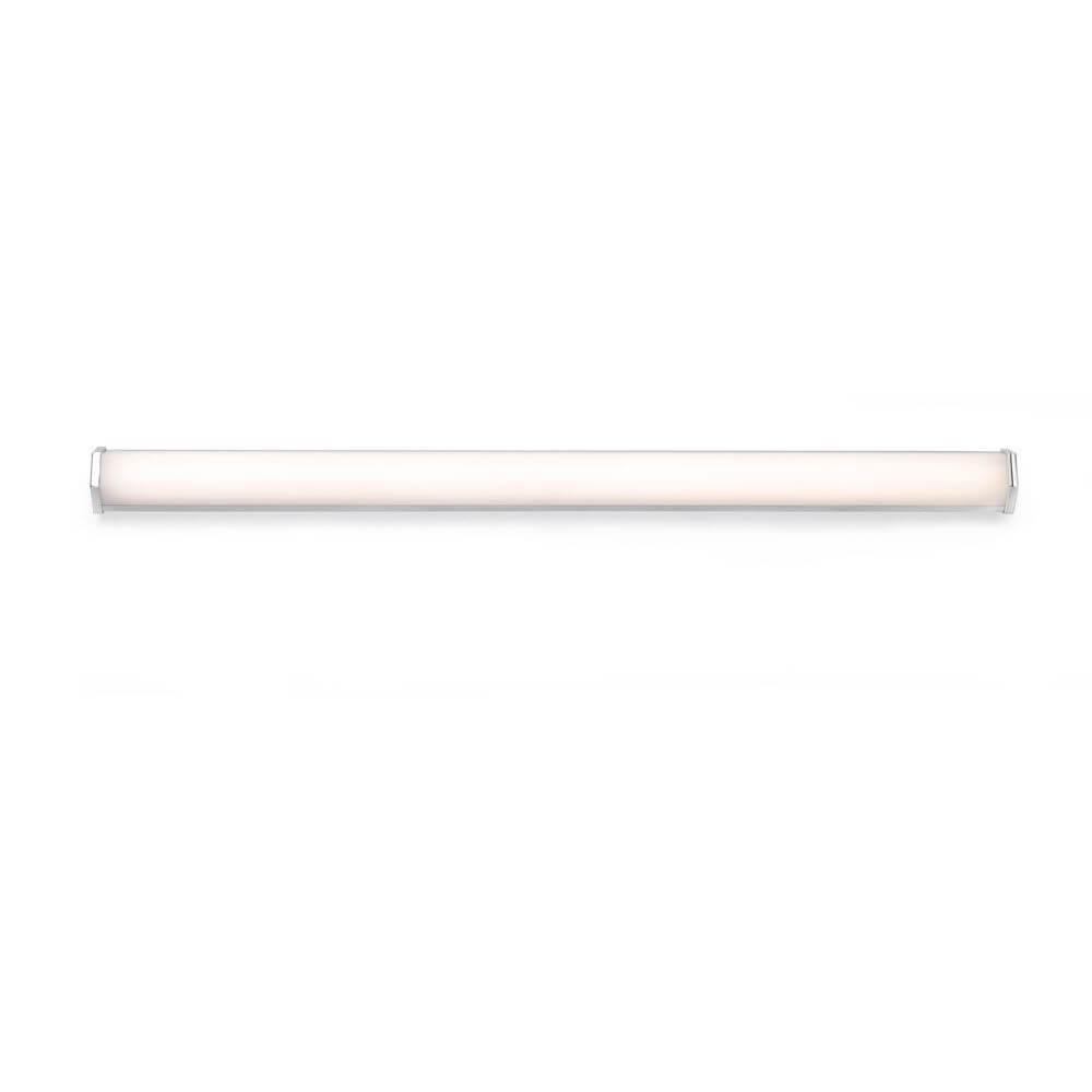 LED Bad-Wandleuchte Edge 8W 4000K IP44 Chrom in modernem Design, geeignet für Badezimmerbeleuchtung.