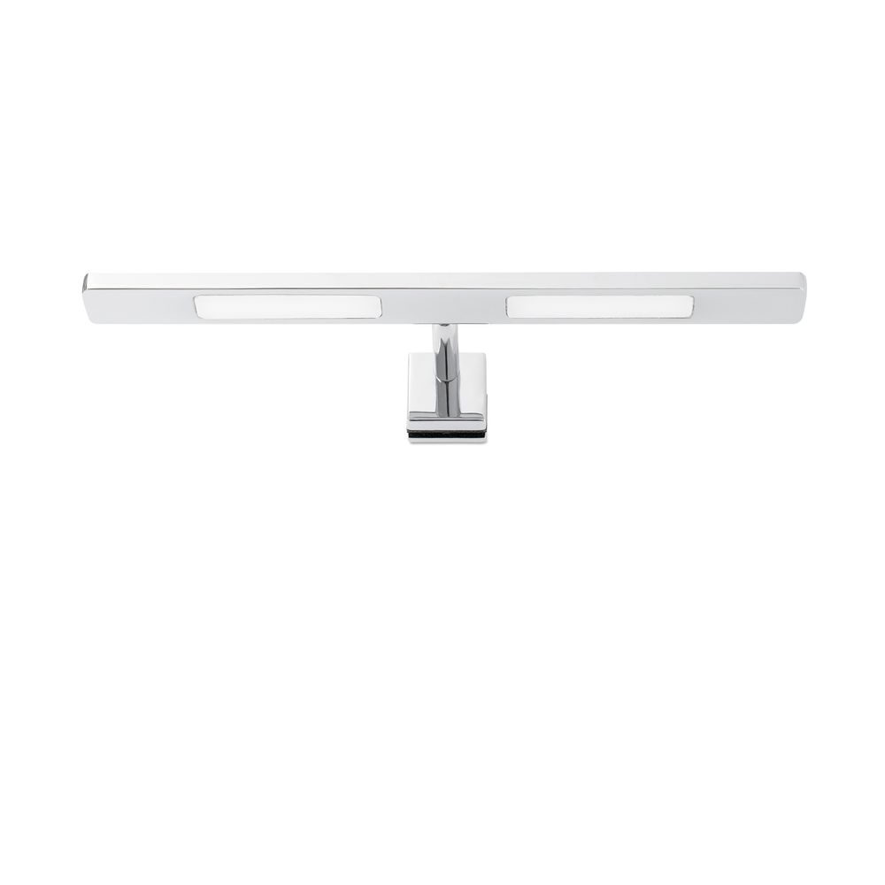 LED Bad-Wandleuchte Terma 7W 4000K IP44 Chrom - moderne Wandlampe aus Chrom mit zwei Leuchtflächen