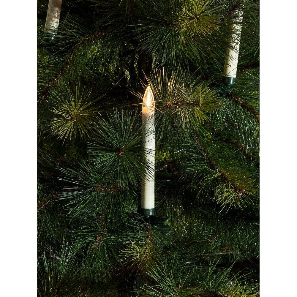 5 LED Kerzen Zusatzset für 1930-100 5 Warmweiß IP44 an Tannenzweigen mit warmem Licht.