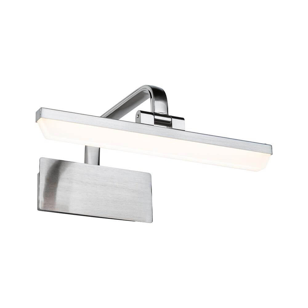 LED Spiegel- & Bilderleuchte Renan IP20 in Alu gebürstet mit flexiblem Gelenk für optimale Ausleuchtung.