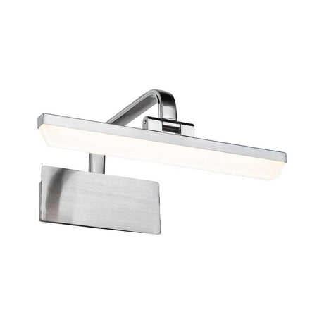 LED Mirror & picture light Renan IP20 in brushed aluminum with flexible joint for optimal illumination.