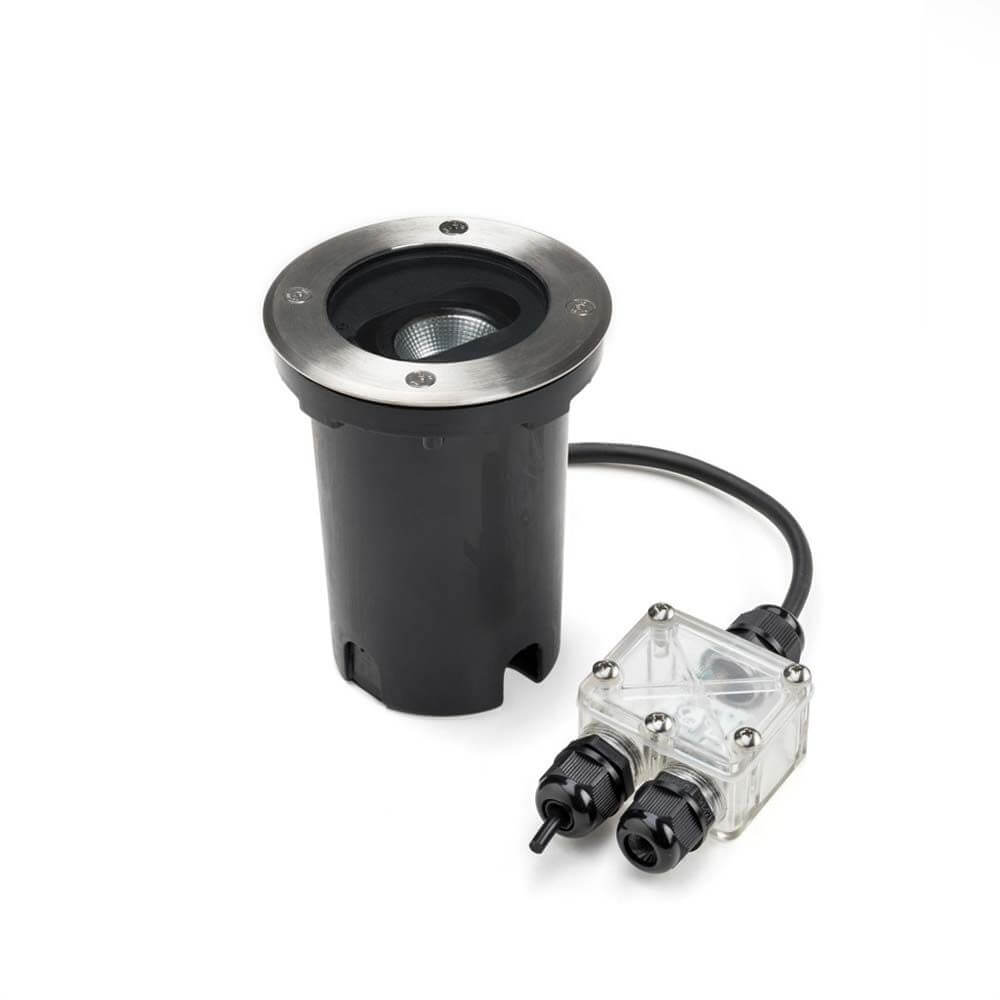 LED Boden Einbaustrahler Außen mit dimmbarer Funktion und IP67 Schutz für den Außenbereich.