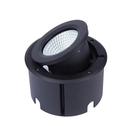 LED Arctic recessed floor light, swiveling, IP67, black - outdoor light with swiveling head for flexible lighting.