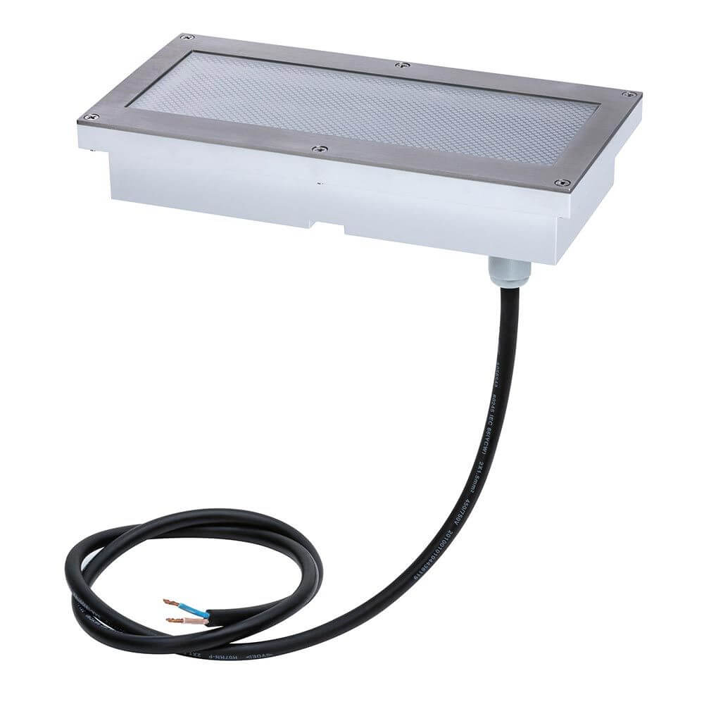 LED Bodeneinbauleuchte Brick mit Bewegungsmelder IP67 in Metall/Edelstahl mit Anschlusskabel