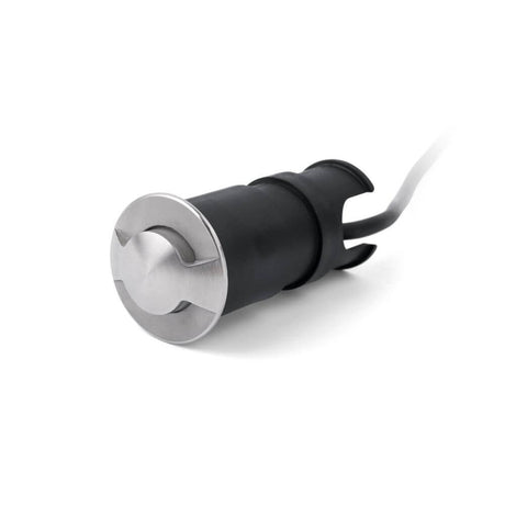 LED Bodeneinbauleuchte KANE-2 IP67 Nickel-Matt Detailansicht mit Anschlusskabel