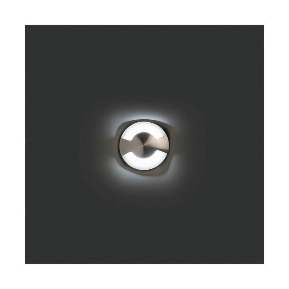LED Bodeneinbauleuchte KANE-2 IP67 Nickel-Matt in elegantem Design mit rundem Lichtausschnitt