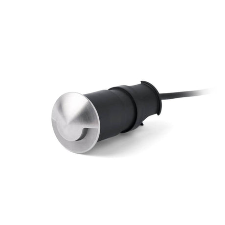 LED Bodenstrahler KANE-1 IP67 Nickel-Matt detailansicht mit Kabel