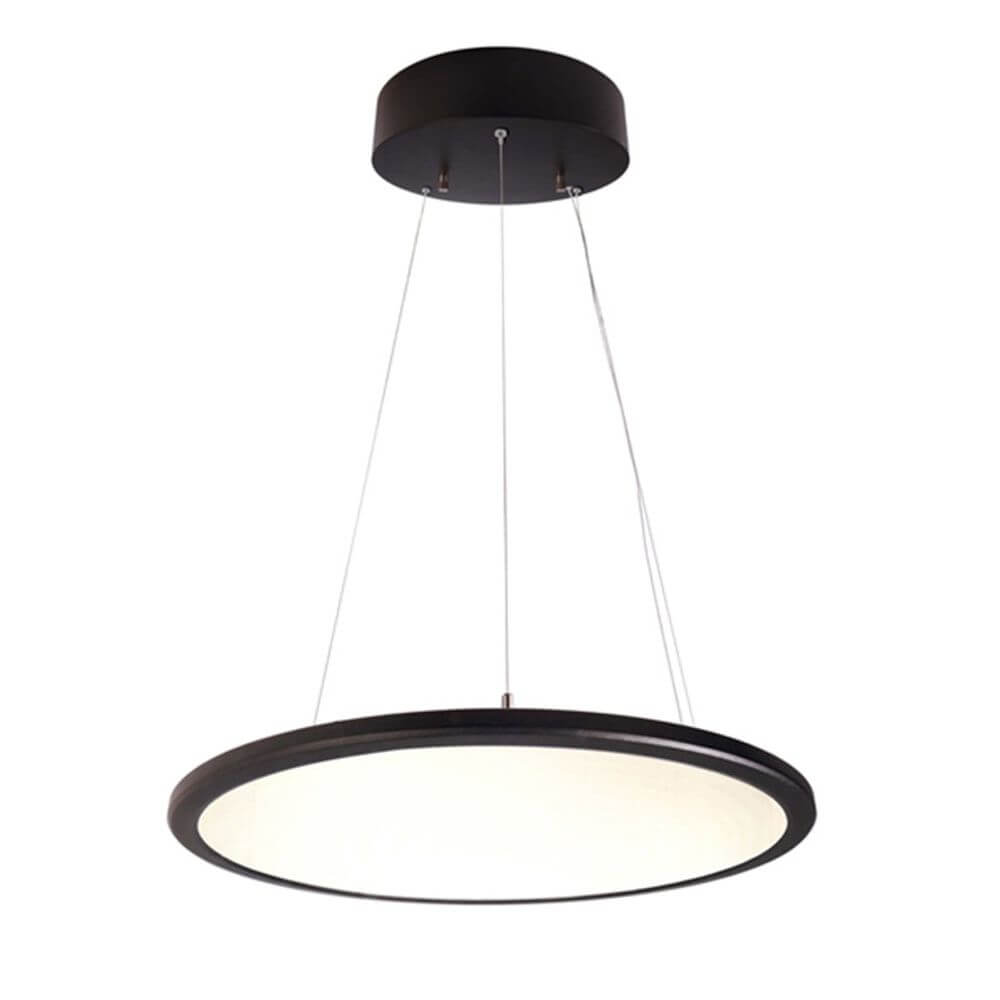 LED Büro Ring-Hängeleuchte in Schwarz, dimmbar, blendfrei, effizient, modernes Design, 5100lm UGR <19, 3000K.