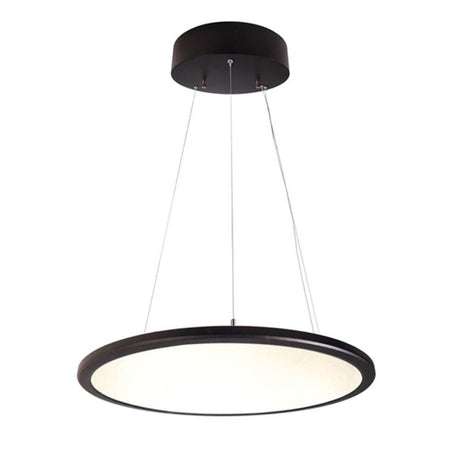 LED Büro Ring-Hängeleuchte in Schwarz, dimmbar, blendfrei, effizient, modernes Design, 5100lm UGR <19, 3000K.