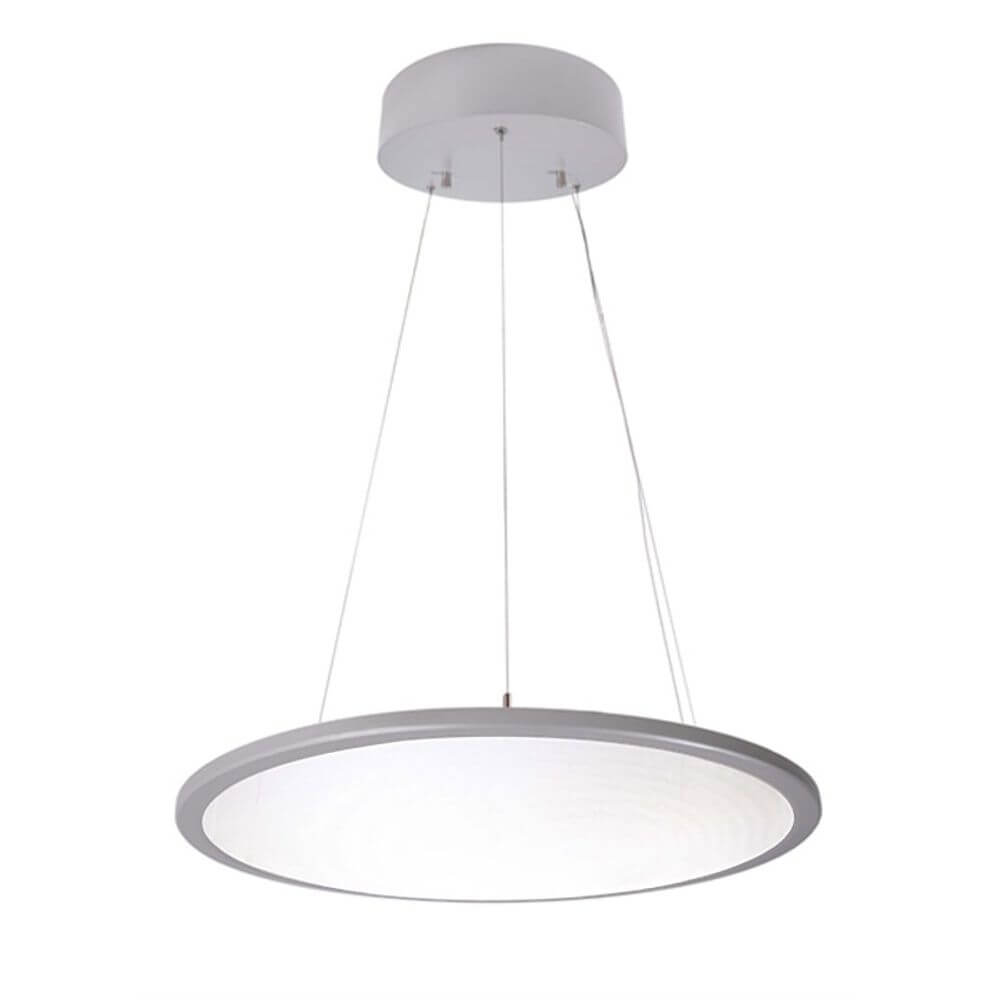 LED Büro Ring-Hängeleuchte mit transparentem Leuchtkörper und dimmbarem Licht, 4000K, UGR <19.
