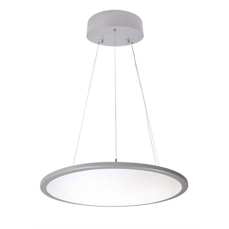 LED Büro Ring-Hängeleuchte mit transparentem Leuchtkörper und dimmbarem Licht, 4000K, UGR <19.