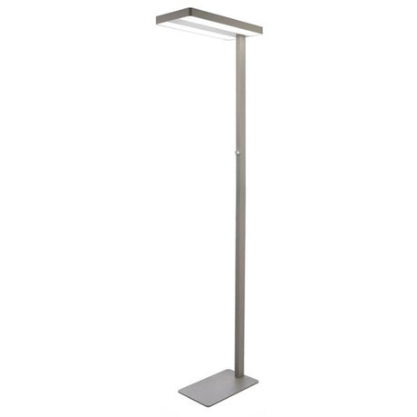 LED Büro Stehleuchte Office Pro in Silber, dimmbar, 8300lm, modernes Design für helles Licht im Arbeitsbereich.