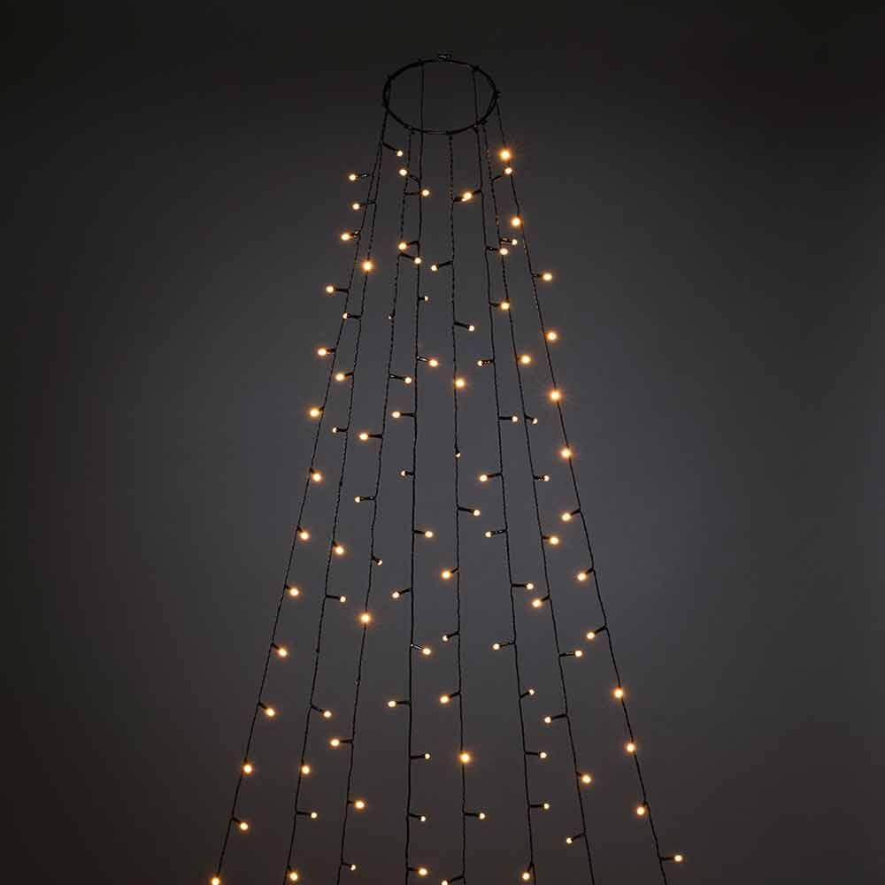 LED Christbaummantel mit Appsteuerung IP20 hängende Lichterkette, ideal für festliche Dekoration.