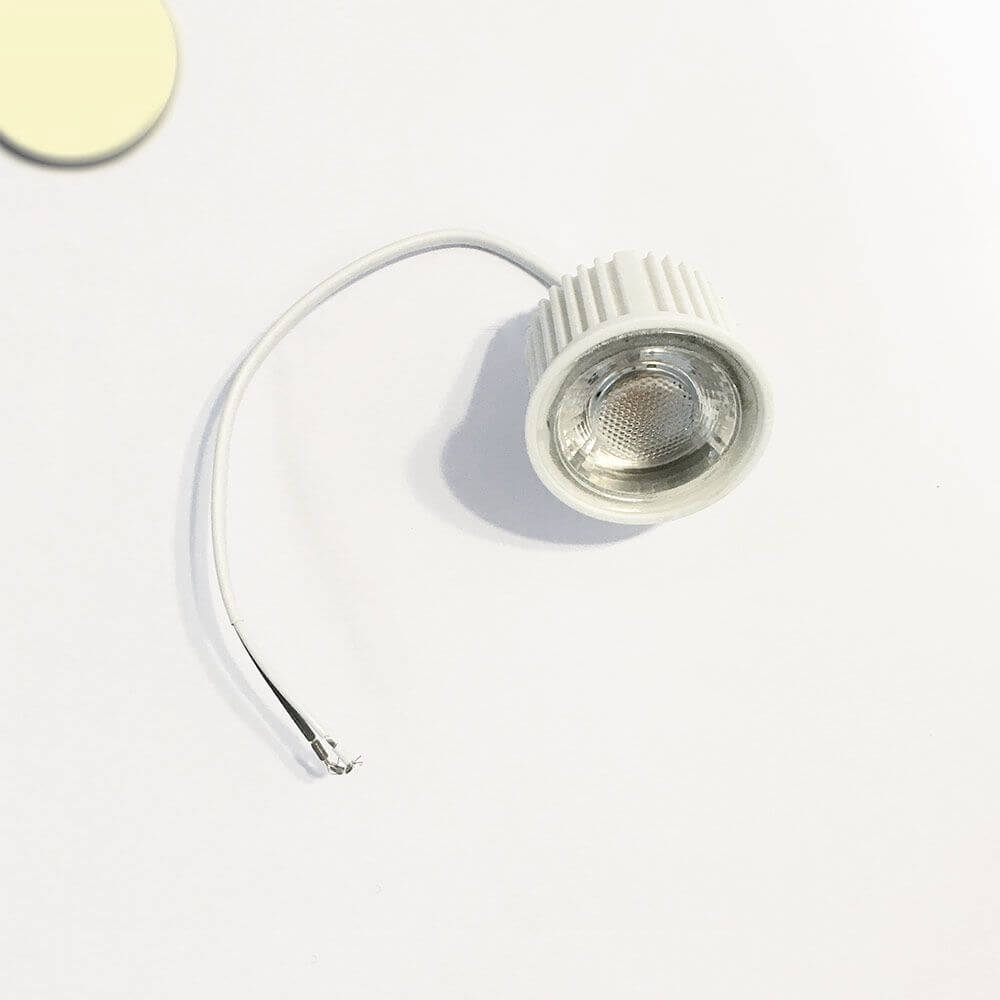 LED Coin Modul für GU10 Einbauspots, 5W, flaches Design, 20cm Anschlussleitung, energieeffizient.