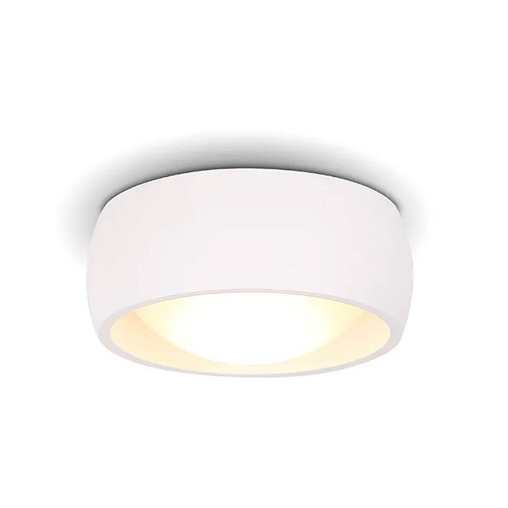 LED Decken-Aufbauleuchte Kodak II IP44 - Dezente, gewölbte Deckenleuchte in Weiß mit sanftem Licht.
