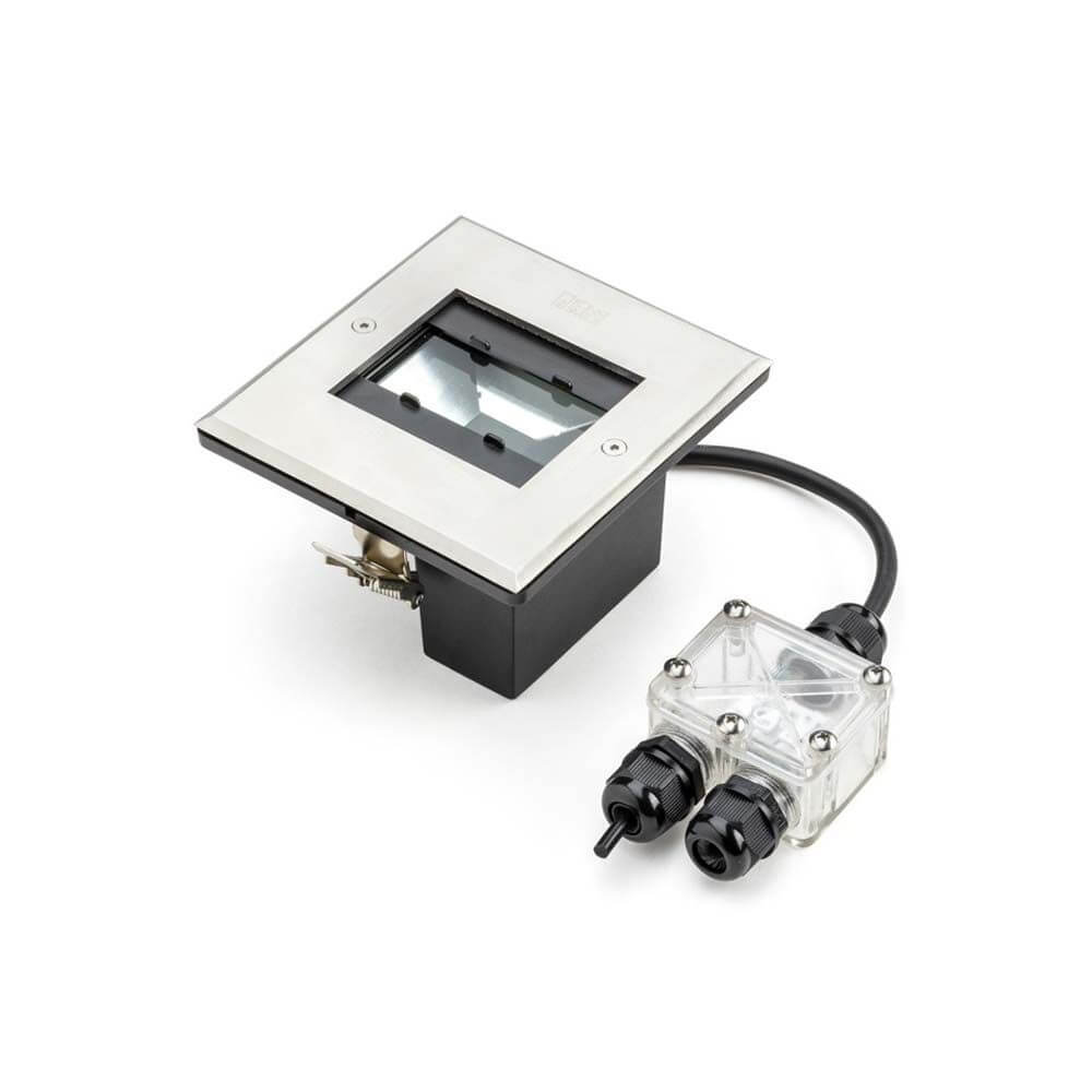 LED Decken Einbaustrahler IP44 in quadratischer Form mit Anschluss für einfache Installation