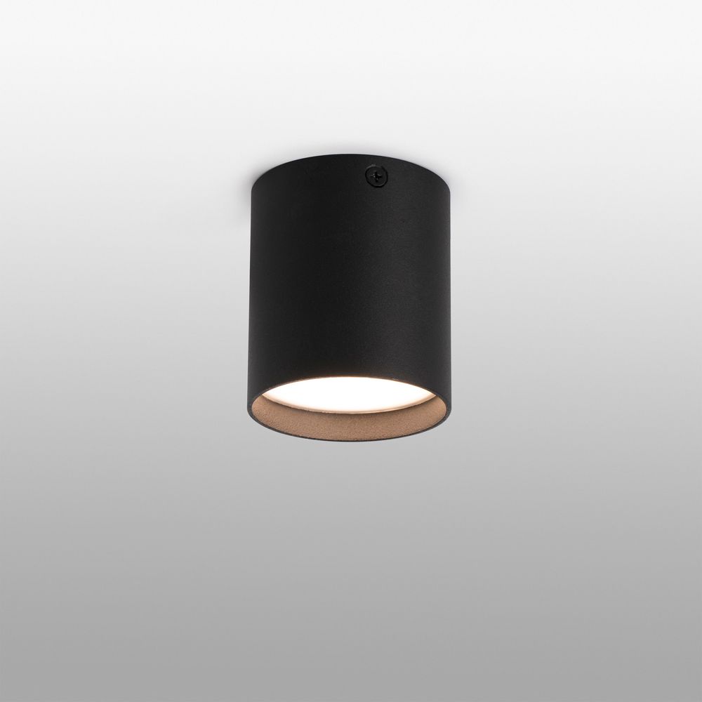 LED Deckenlampe HARU 6W 3000K Schwarz in modernem Design, ideal für die Deckenmontage.