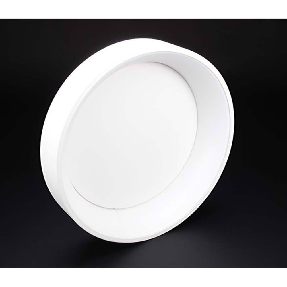 LED Deckenlampe Loop 60cm Ring 1800lm Dimmbar Warmweiß auf schwarzem Hintergrund