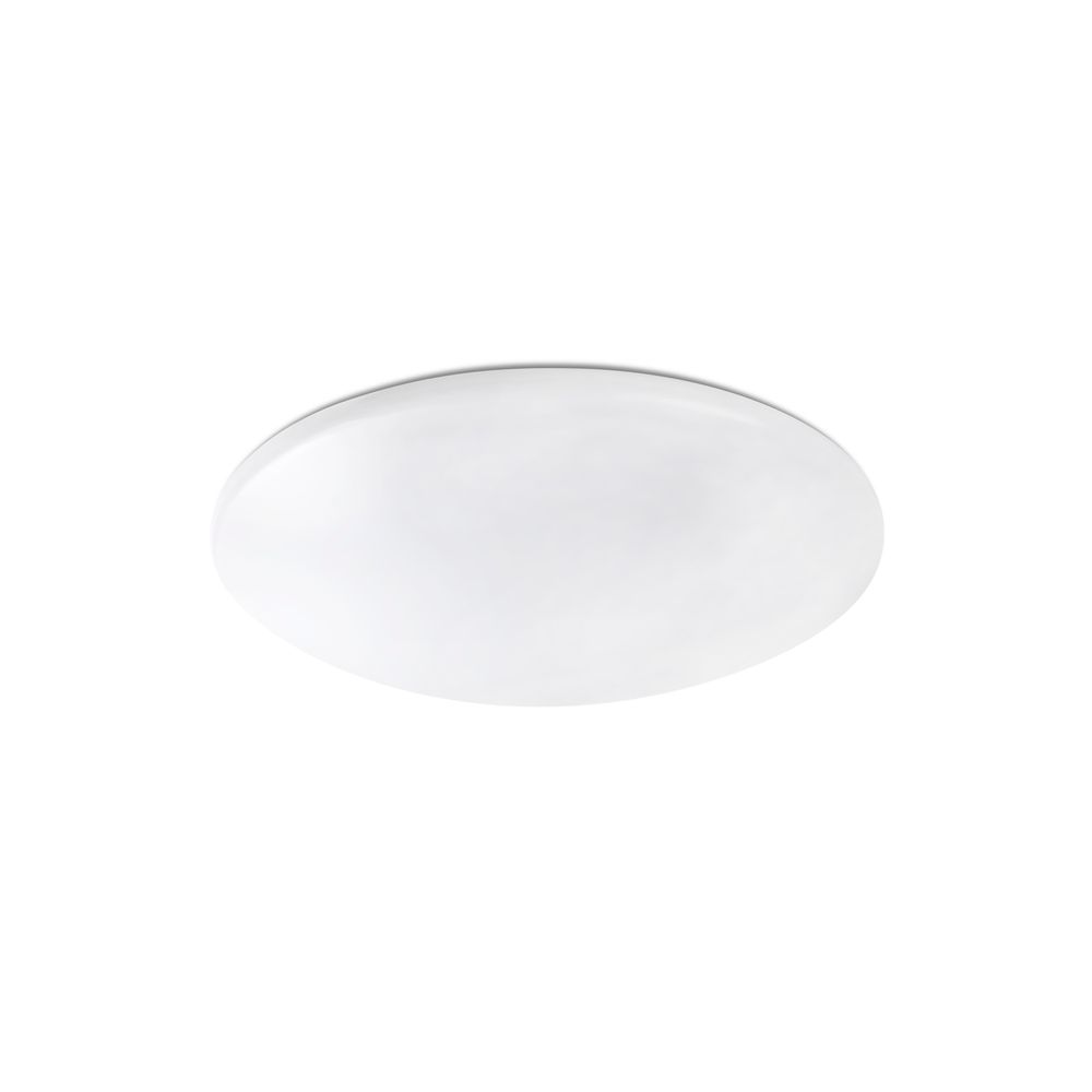 LED Deckenleuchte BIC Ø 60cm Dimmbar 3000K IP44 Weiß - moderne, runde Deckenlampe in Weiß.