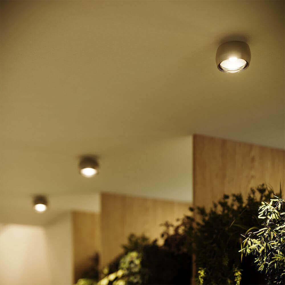 s.luce Lámpara de techo LED Beam con lente, foco de montaje en el techo Ø 8cm, diseño de luz elegante.