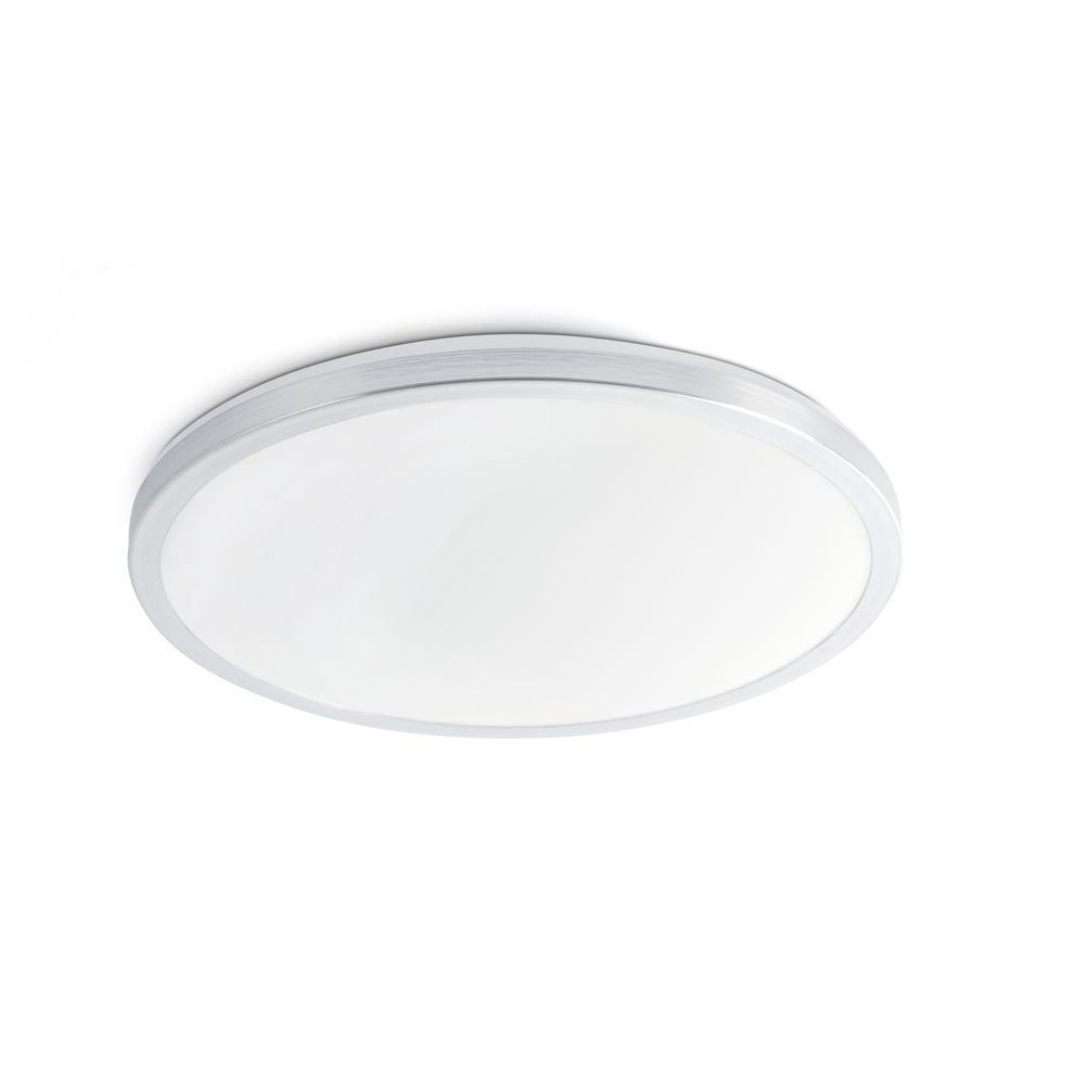 LED Deckenleuchte Foro IP44 Aluminium in runder Form und modernem Design, ideal für verschiedene Räume.