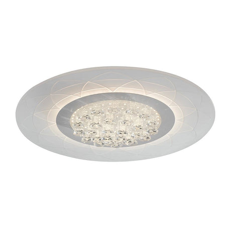 LED Deckenleuchte Himalaya Weiß mit elegantem Design und beeindruckendem Lichtspiel aus Kristall.
