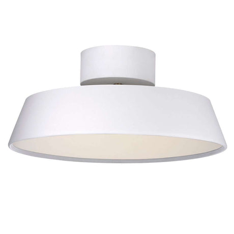LED Deckenleuchte Kaito 2 Dim in modernem, rundem Design mit dimmbarem LED-Modul und eleganter Messingverbindung.