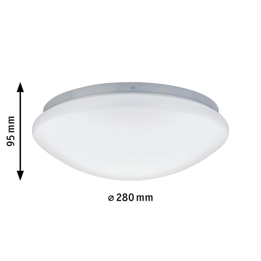 LED Bad-Deckenlampe Leonis Weiß IP44 - Deckenleuchte mit Durchmesser 280 mm und Höhe 95 mm, modernes Design.