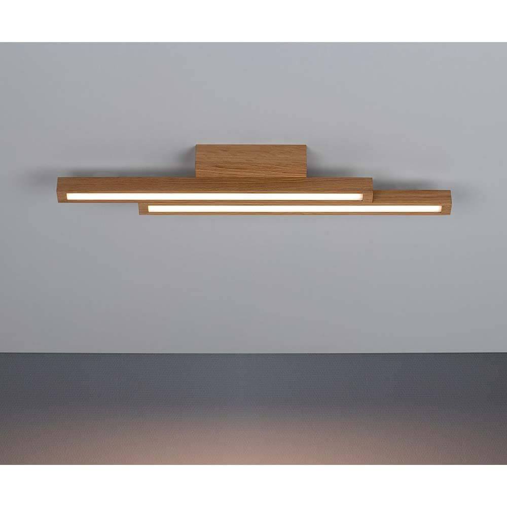 LED Deckenleuchte Linus Straight 1120lm Eiche-Geölt für stilvolle Raumbeleuchtung