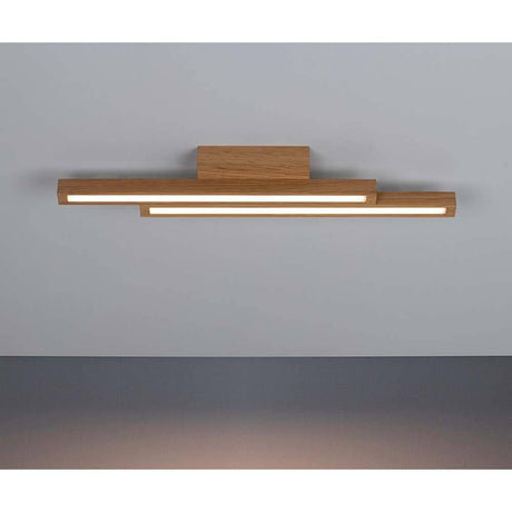 LED Linus Straight ceiling light 1120lm oiled oak for stylish room lighting