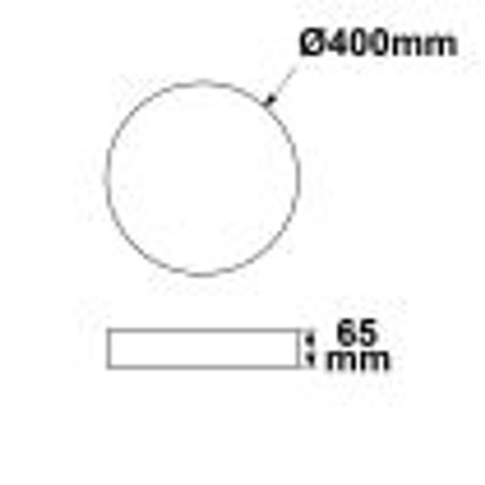 LED Deckenleuchte Meda Ø 40cm ColorSwitch 2700-4000K IP40 Dimmbar Durchmesser 400mm und Höhe 65mm