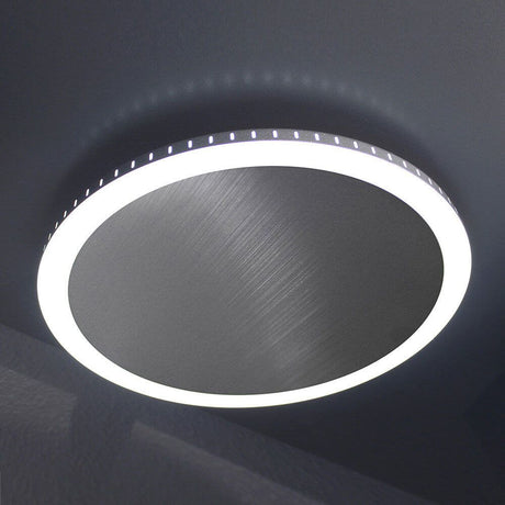 LED Plafonnier Moon Ø 50 cm couleur argent - plat et extravagant avec des effets lumineux dimmables.