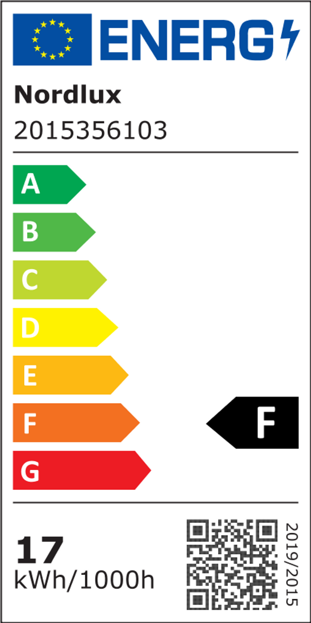 LED Deckenleuchte Noxy IP44 runde Ausführung Energielabel Effizienzklasse F
